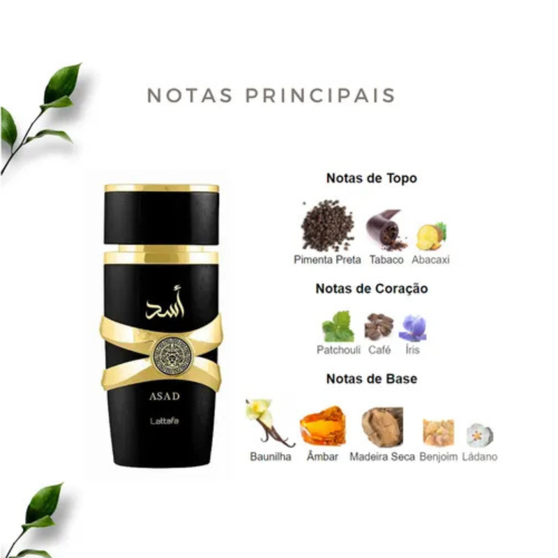 Asad Lattafa Masculino 100ml -Original